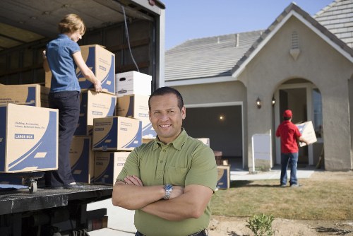 Professional team assisting with moving