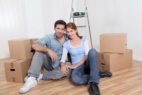 Image of a happy family in a new Wimbledon home