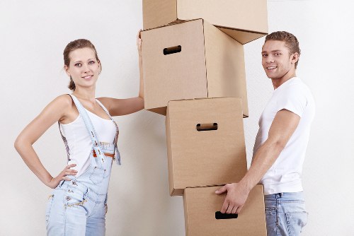 Professional movers loading a removal truck in Wimbledon